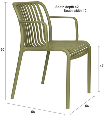Moderne Tuinstoel – Groen (Polypropyleen)
