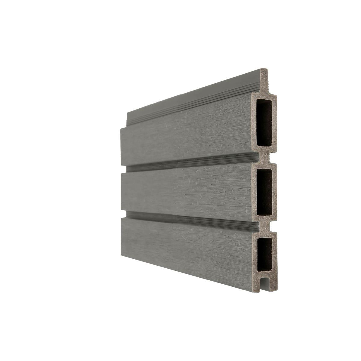 NewTechWood co-extrusie composiet Triple Rhombus schermplank, 2,1 x 16 x 180 cm, Silver Gray1060243