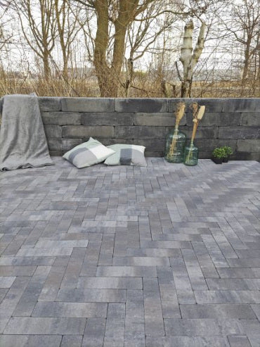 Linea trommel 15x15x60 cm grijs/zwart